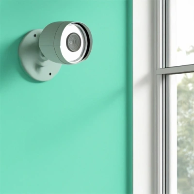 Augusta vivint camera facing a window